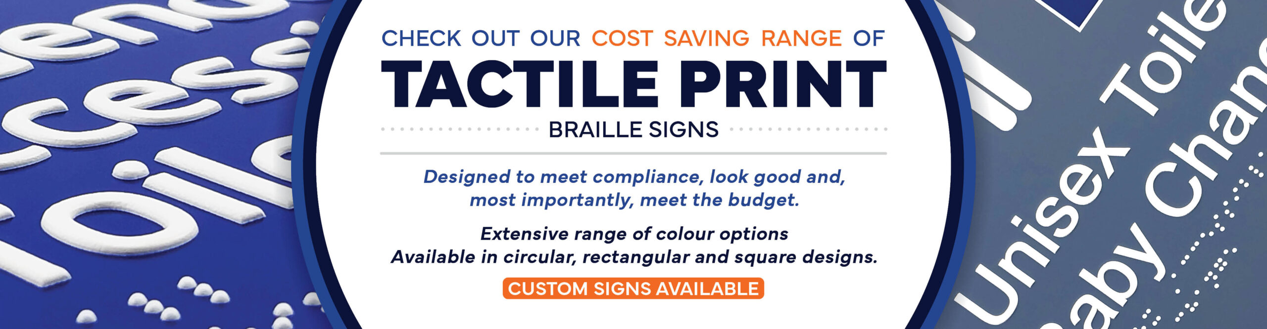 Tactile print Cost Saving Banner