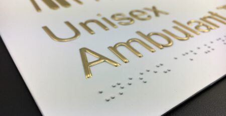 Satin Brass Braille Sign