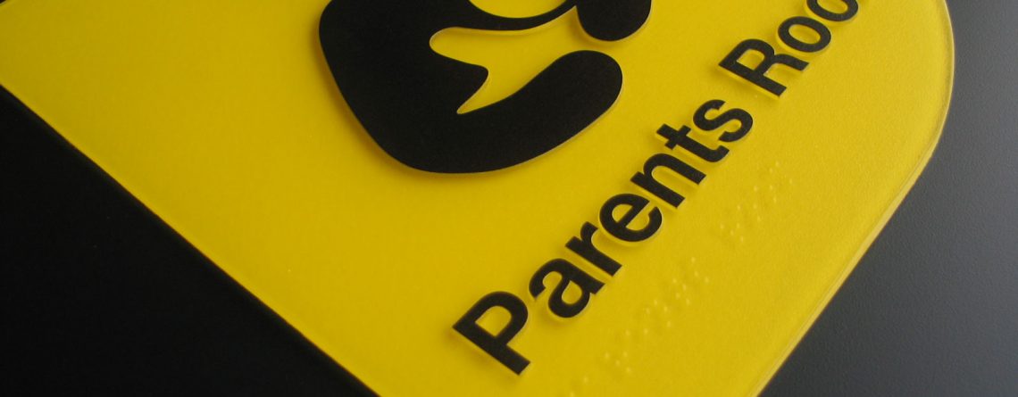 Yellow Moulded Acrylic Braille Sign