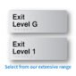 Silver Exit Level Signs