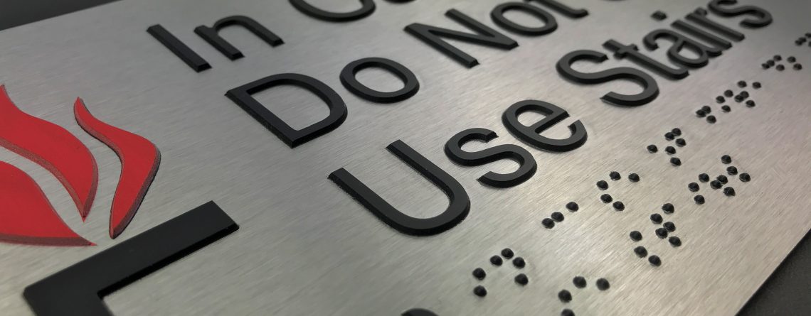 Stainless Steel Braille Sign